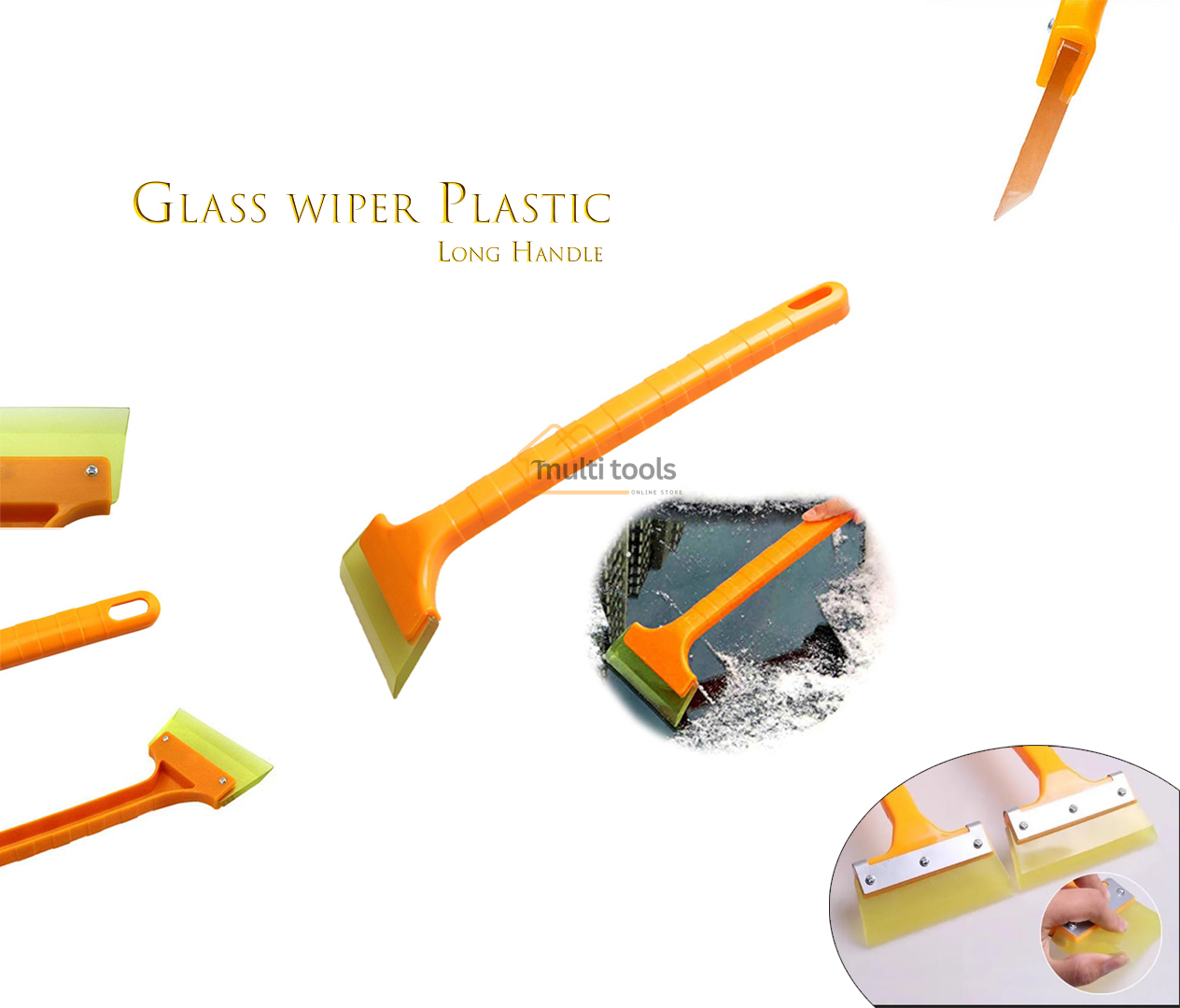 Glass Wiper Plastic (Long Handle) 